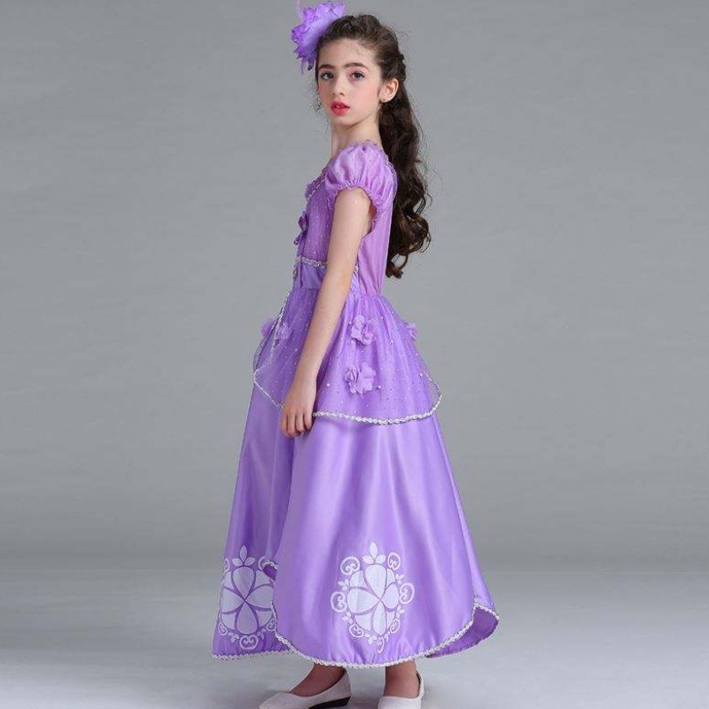 Baige Sophia Rapunzel Rochie lilac fata prințesă rochie performanță Halloween prințesa fata cosplay costum