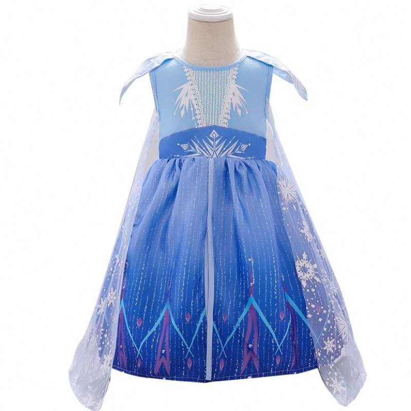Baige Girls Rochie de varănou -născut Baby Elsa 2 Blue Girl Party Rochie BX1730