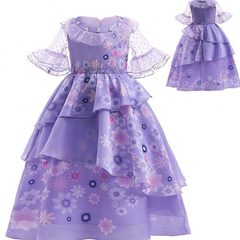 Baige cosplay Isabella Purple Anime Encanto Rochie Carnaval Party Princess Costum pentru fete