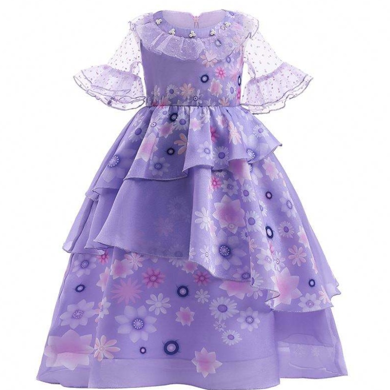 Baige cosplay Isabella Purple Anime Encanto Rochie Carnaval Party Princess Costum pentru fete