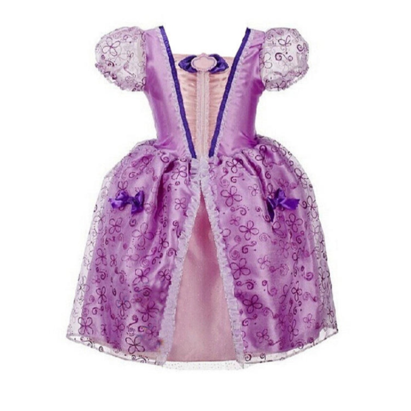 Rochie albă de zăpadă pentru copii Belle Sofia Summer Prințesa Fancy Costum Copii Copii de Halloween Rochii pentru petreceri de ziua denaștere