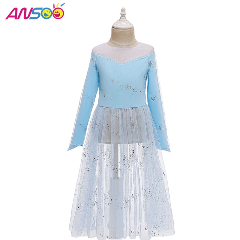 Ansoo Dress Up 2 Prințesa Elsa Anna Costum de modă ELSA 2 Film 2 Rochie pentru fete de 2-13 ani