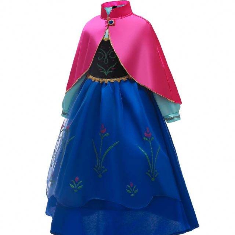 Costume de rochie de fantezie Baige New Kids ELSA ANNA Long Puffy Halloween Party Party With Cape BxDCPF