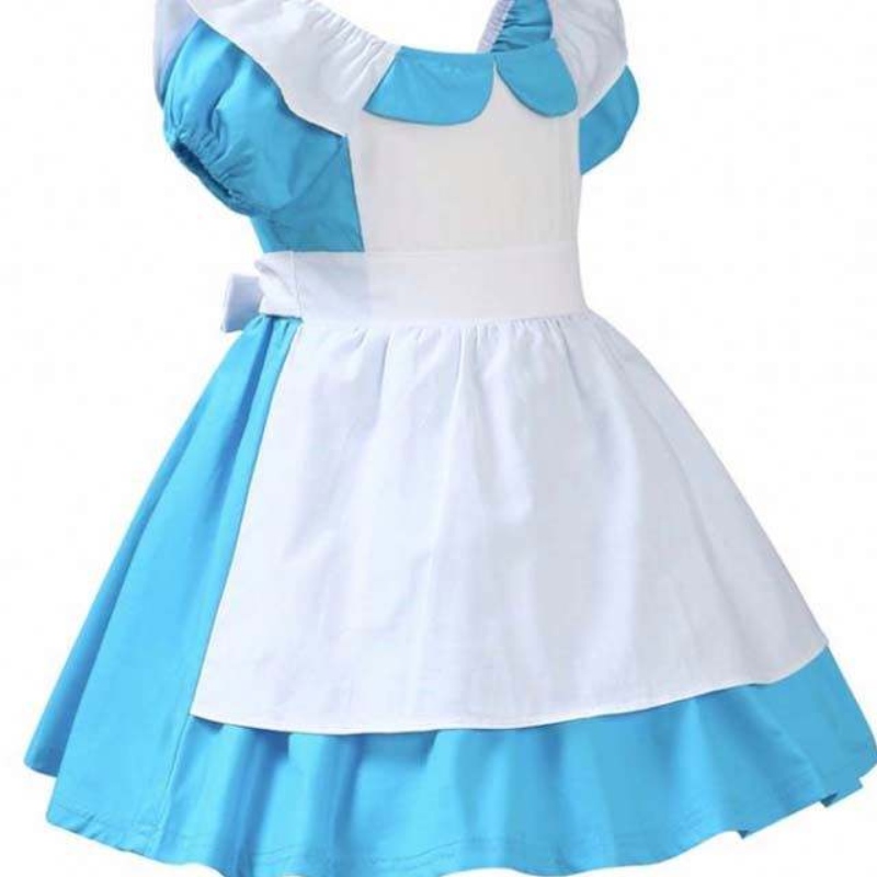 Costume pentru copii îmbrăcăminte Albă Alice Alice Prunc 100% Bumbac 2-6 ani pentru fetiță Rochie cu curea pentru copii Copii Prințesă Rochii DGHC-029