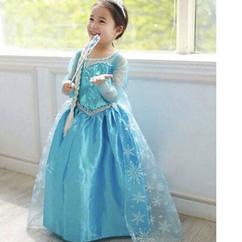 Copii \\ Christmas Birthday Party Princess Cosplay Elsa 2 Fete Rochie DGHC-002