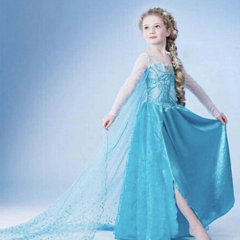 Copii \\ Christmas Birthday Party Princess Cosplay Elsa 2 Fete Rochie DGHC-002