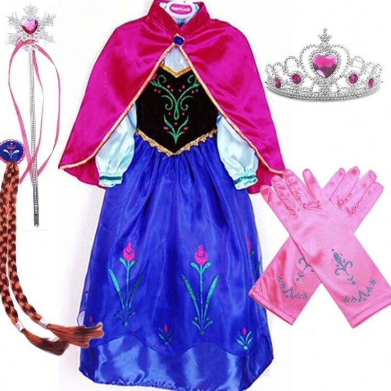 2022 Cel mai vândut articol Anna Snow Queen Prințesă Prințesă Rochie Prințesă Rochii Elsa Cosplay HCGD-004