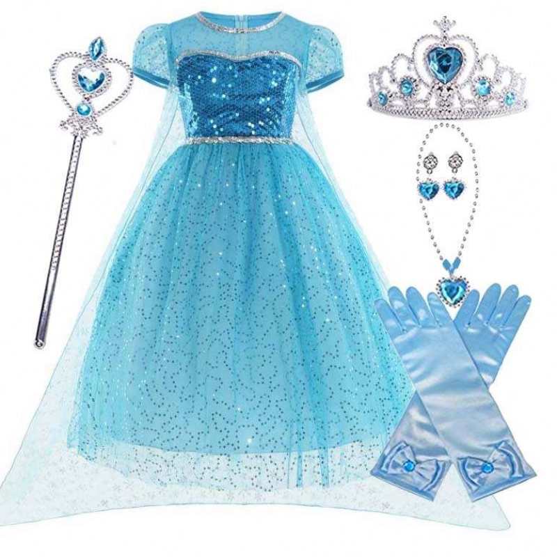 Micul prințesă All in One Set Crown Baghete Gloves Halloween ELSA Cosplay Costum cu accesorii HCGD-026