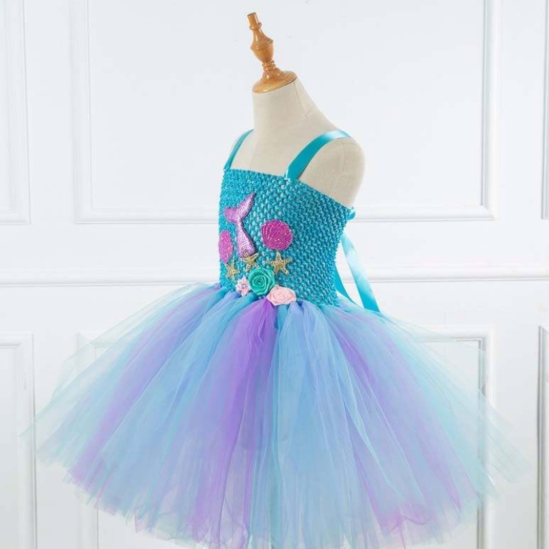 2022 Best Sell Kids Halloween Cosplay Costum Costum Tutu Little Mermaid Costum HCMM-017