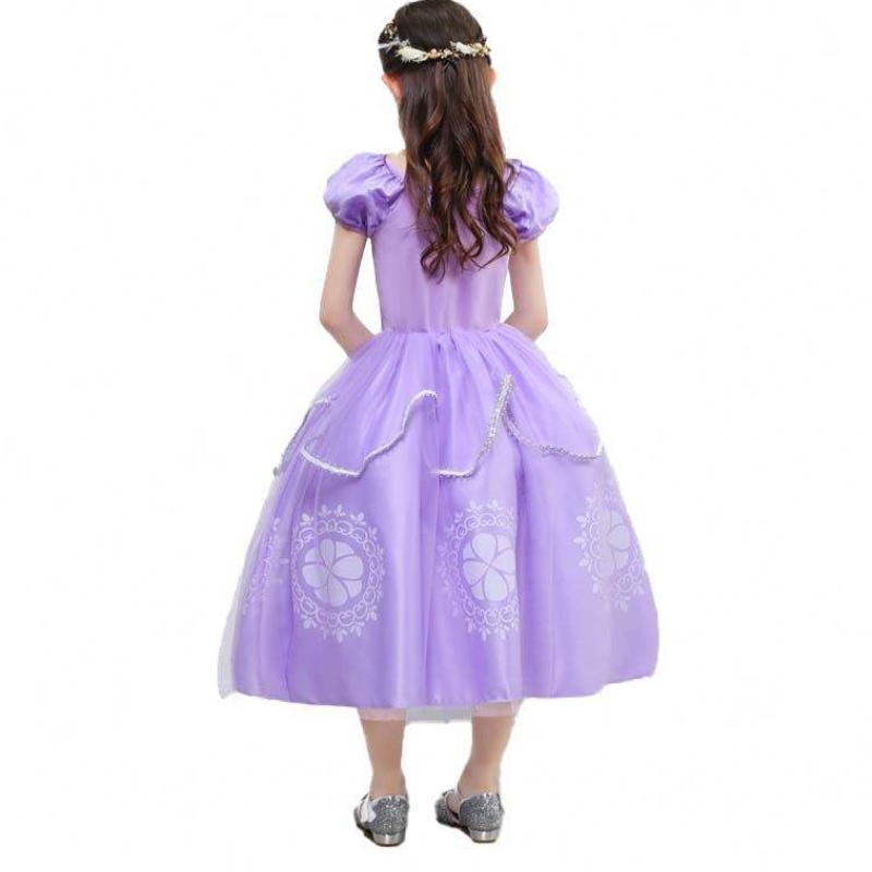 Fancy Party Kids Kids Puff Mânecă Prințesa Sofia Halloween Costum cu accesorii HCRS-005