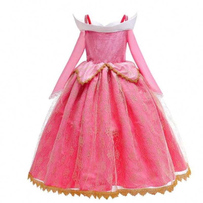 Girl Princess Dress Up Sleeping Beauty Pink Princess Costum pentru 3-10Y HCSP-001