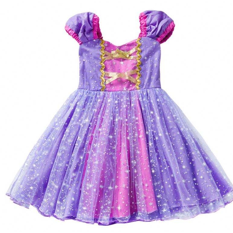 Rochie rochie de înaltă calitate Rapunzel prințesă pentru filme de petrecere personaje încurcate cosplay pentru fete rochie de petrecere denaștere timp de 1-4 ani