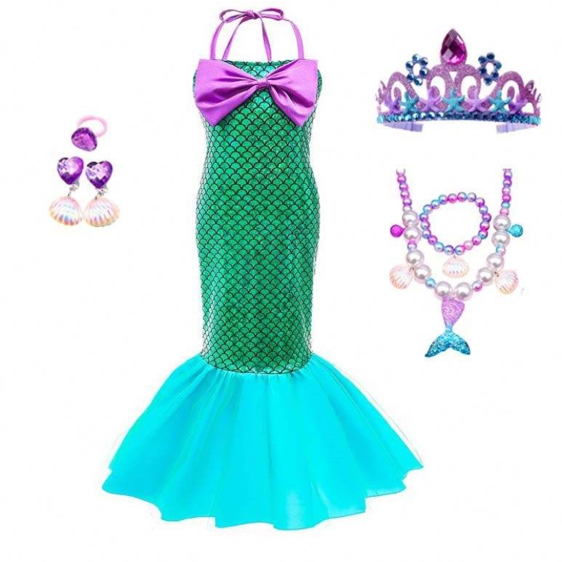 Copii pentru copii Cosplay Costume Ariel Princess Little Mermaid Rochie pentru copii fetiță HCMM-009