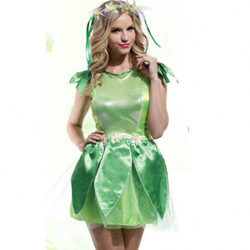 Fete Halloween Party Fairy Dress Up Kids Green Fairy Costum HCTB-008