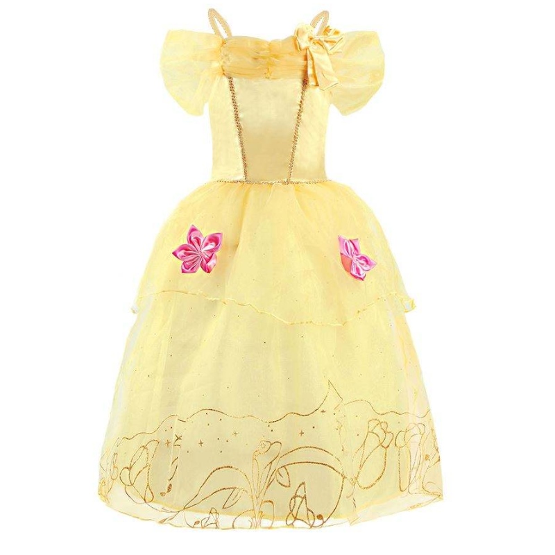 Costum cosplay de Halloween Copii Belle Aurora Sofia Summer Fancy Birthday Haine fetiță Fancy Rapunzel Prințesă Rochie