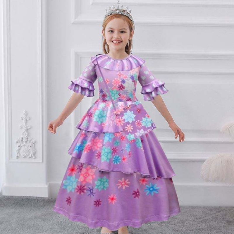 Baige Purple Isabella Mirabel Encanto Cosplay Costum Rochie Fete Prințesa MFMW001