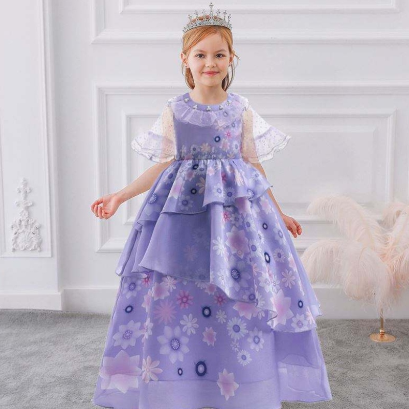 Baige Purple Isabella Mirabel Encanto Cosplay Costum Rochie Fete Prințesa MFMW001