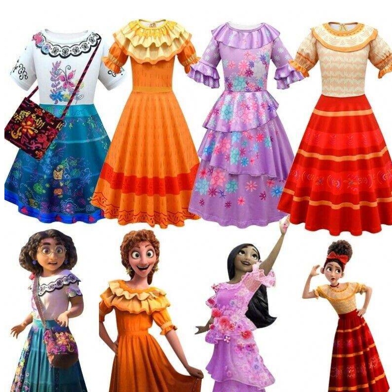 Baige Encanto Mirabel Girl Princess Costum Isabella cosplay rochie mfmw003