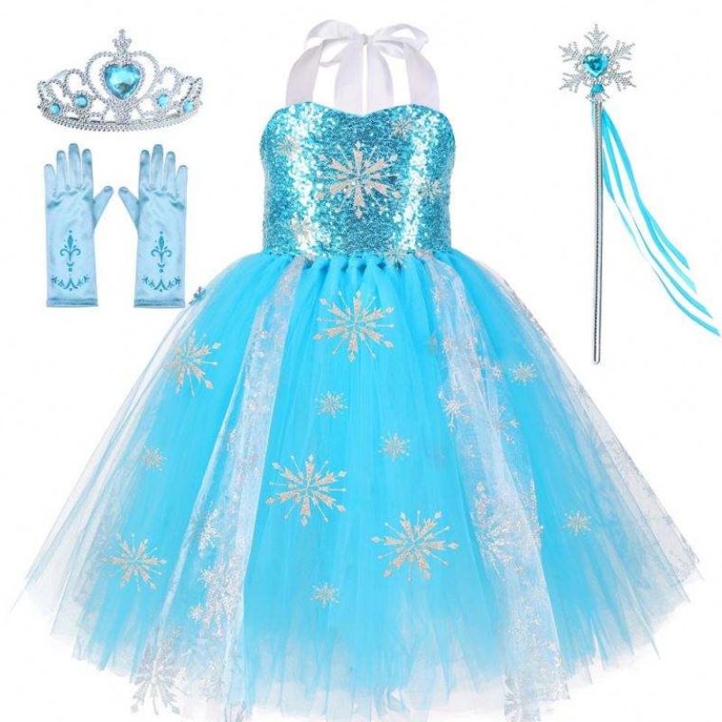 Rochie de 3-11 ani Blue Halloween Costum Fată unicornă Rochii Prințesă rochie Tutu Fustă