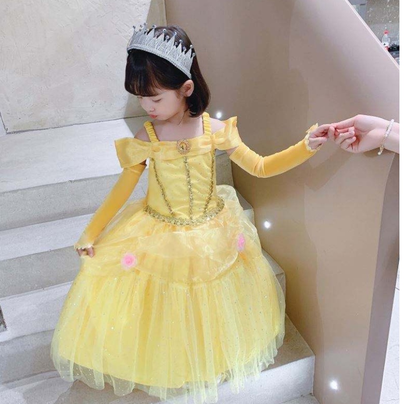 Beauty and the Beast Belle Princess Rochie Copii pentru copii Cosplay Cosplay Costum