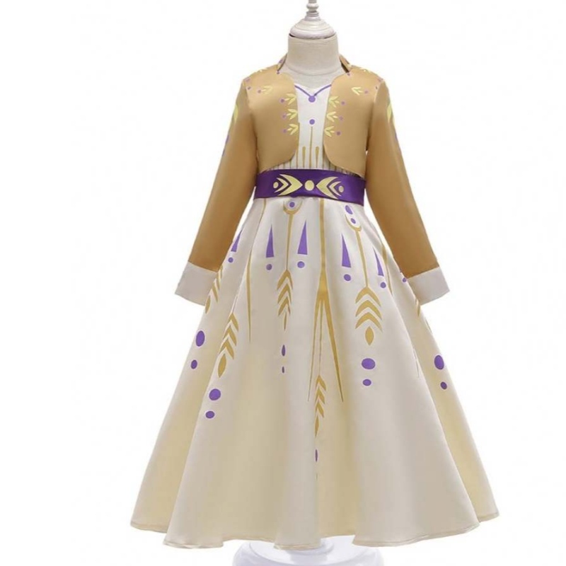 Film 2 Prințesa Elsa și Anna Baby Girls Cosplay Rochie BX1662