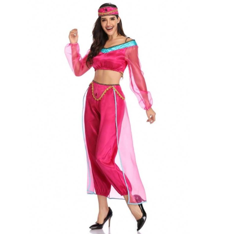 Costum de prințesă cu ridicata cu ridicata sexy cu mânecă lungă arabă india jasmină prințesă halloween zahăr grecesc doamnă cosplay costum