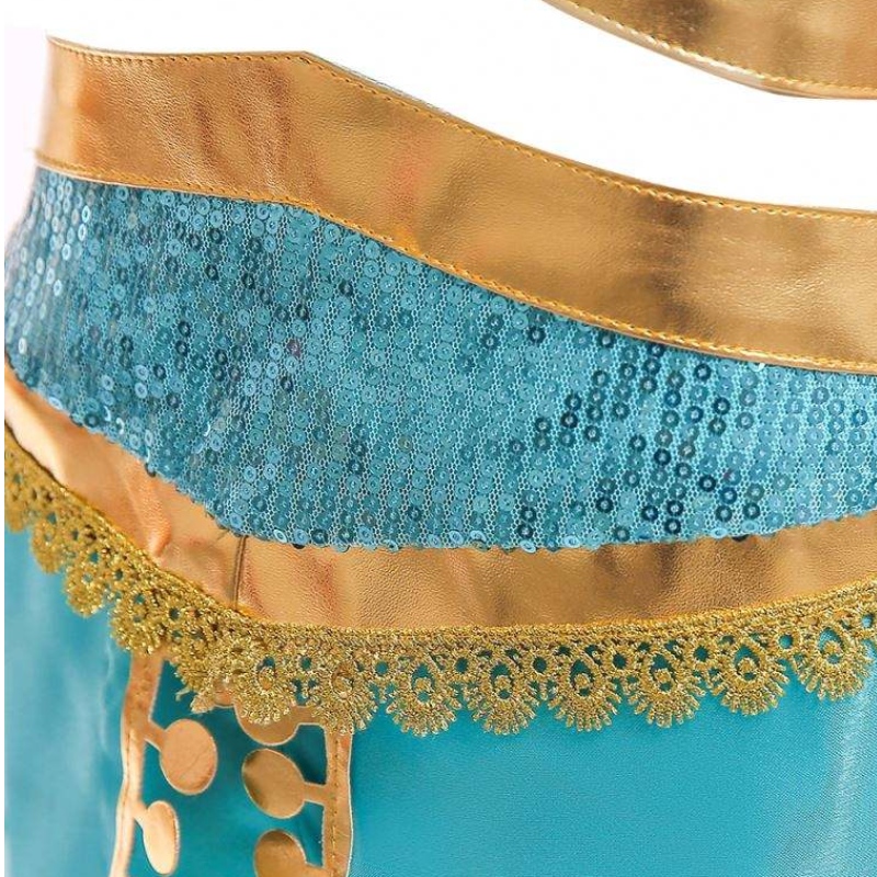 Costum de Jasmine Aladdin Copii Copii Fete Jasmine Prințesa Costume de Halloween Party Belly Dance pentru copii pentru fete cosplay