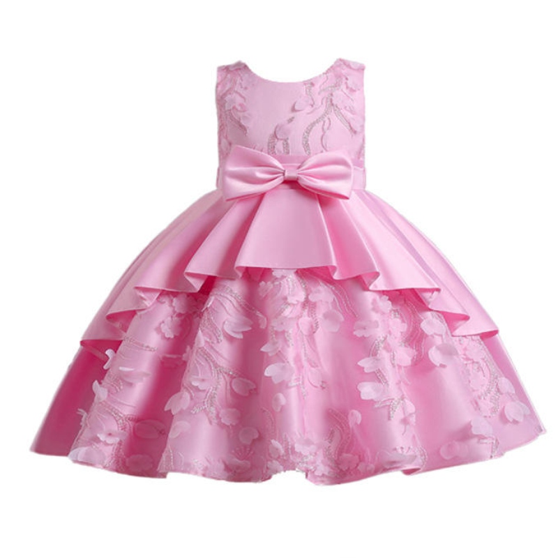 Rochie formală de petrecere de lux pentru ziua denaștere pentru copii rochii de Crăciun pentru fete dantelă rochie de fete cu flori de dantelă