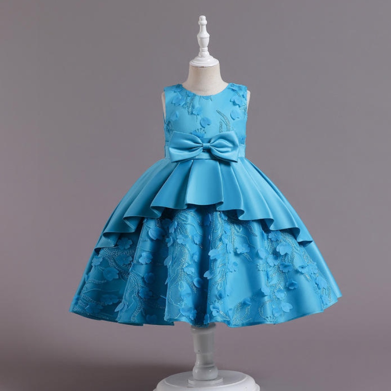 Rochie formală de petrecere de lux pentru ziua denaștere pentru copii rochii de Crăciun pentru fete dantelă rochie de fete cu flori de dantelă