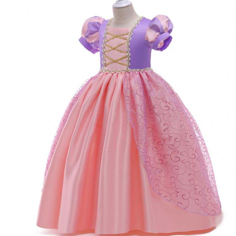 Baige New Kids Costume Halloween Girl Purple Rapunzel Sofia Snow Queen Cosplay Princess Rochie