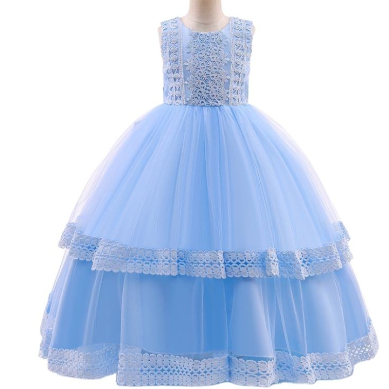 Baige Flower Girl Frock Designs 4-15years pentru adolescenți rochie de bilă denuntă din dantelă rochii de petrecere