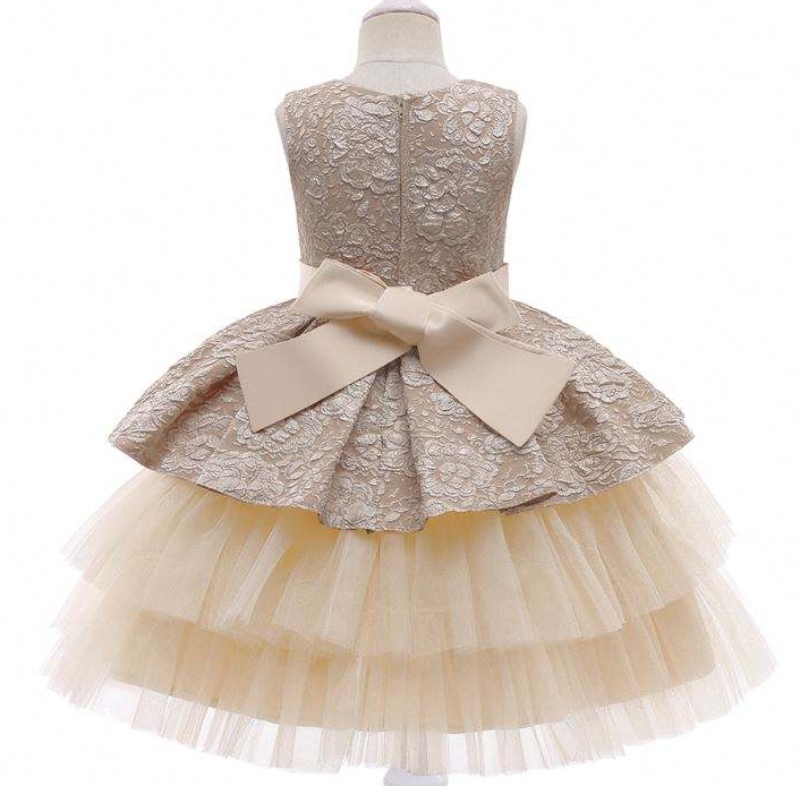 Baige Princess Flower Girl Rochie de vară Tutununta zile denaștere pentru copii pentru copii pentru adolescenți rochii de rochii de bal