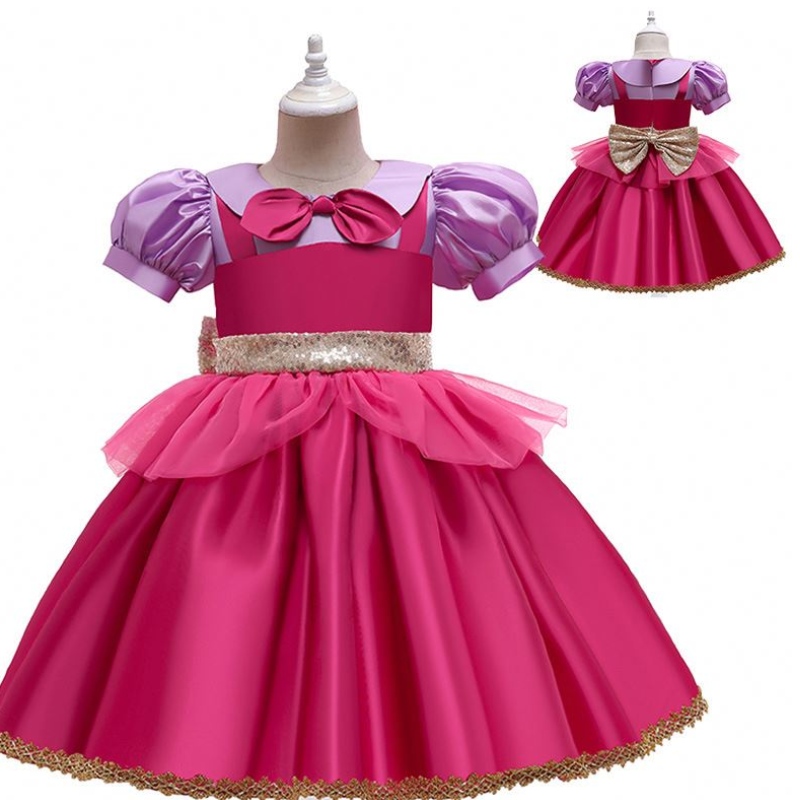 Baige Rose Roșu Roșu de călărie Costume Flori Rochie de petrecere cu bandă de cap gratuită D0702
