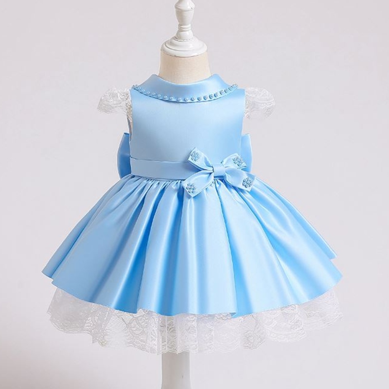 Baige Elegant Kids Kids Satin Party Rochie pentru copii Design pentru copii de 3-10 ani Copii Copii de vară XZ003