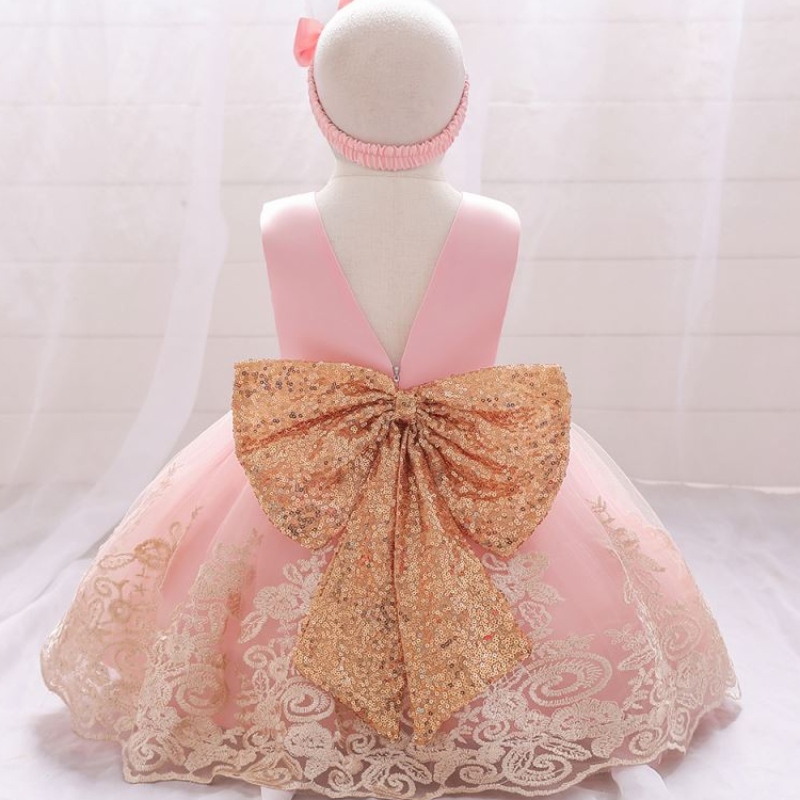 New Summer Kids Frock Princess Kids Rochie Copil pentru copii 1st Birthday Rochie cu bandă gratuită