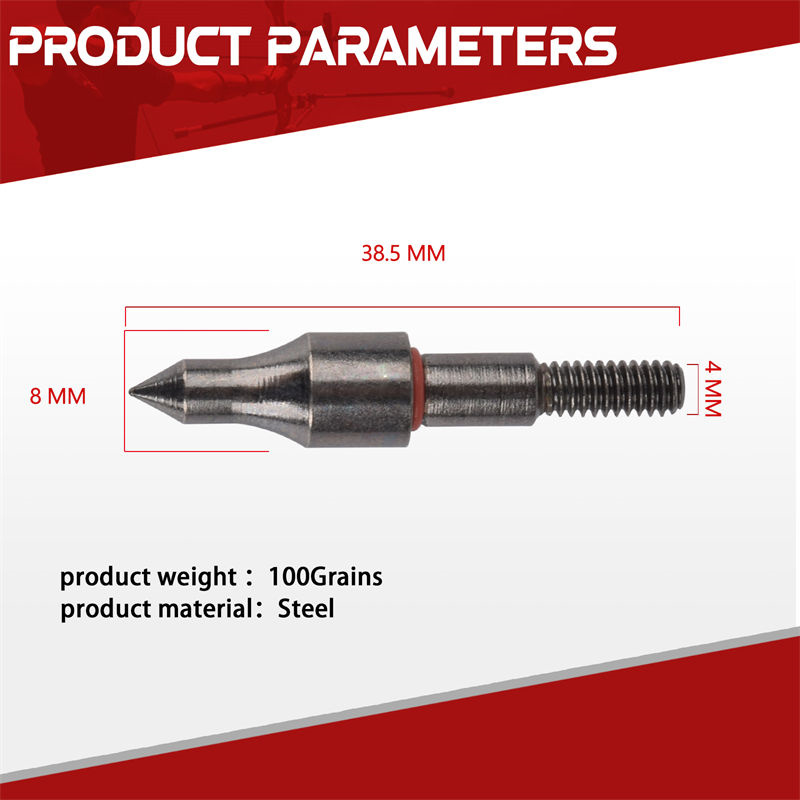 Elongarrow 100 cereale 6 * 8 mm săgeata din fibră de sticlă arrohead pentru practica arcașului