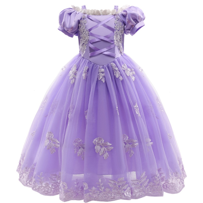 Rochie de basm prințesă pentru copii din dantelă violet fete design rochii costum pentru copii rochii denaștere pentru copii