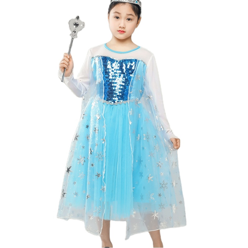 Fete \\ Ice Princess Costum Costum Birthday Halloween Christmas Party Party