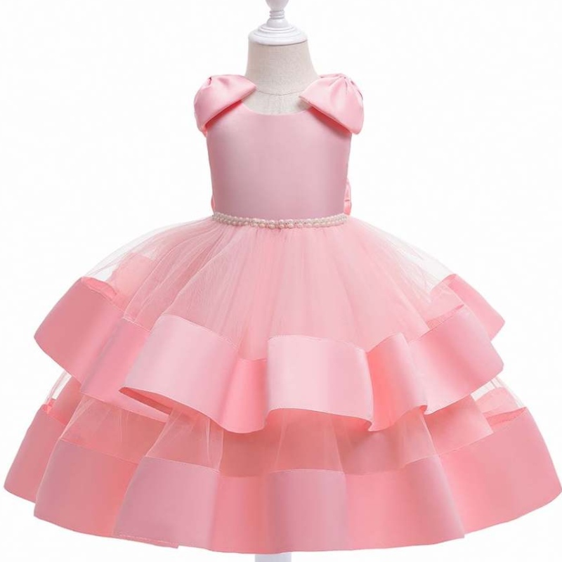 Baige High-end Flower Girl Party Party Party Stain Bow Princess Kids Tutu Rochii