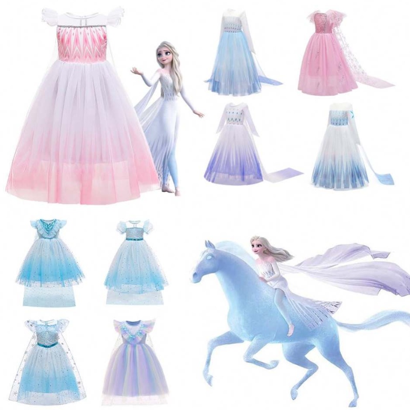 Preț ieftin Prințesa Anna Prințesa Elsa Snow Queen Girl Party Rochie Copii Halloween Cosplay Costum BX1693/BX1697