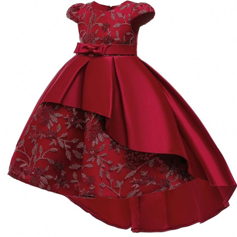 Baige Anul Nou Frock Kids Party Purta Coada Long Kid Flower Fata Western Party Party Birthday Birthday Rochie