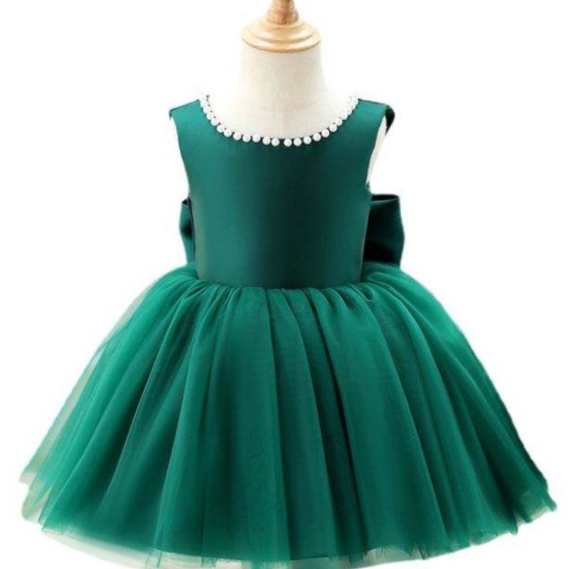 Baige Green Backless Girl Party Rochie Primul Comunion Rochie prințesanuntă rochie de bilă dz007