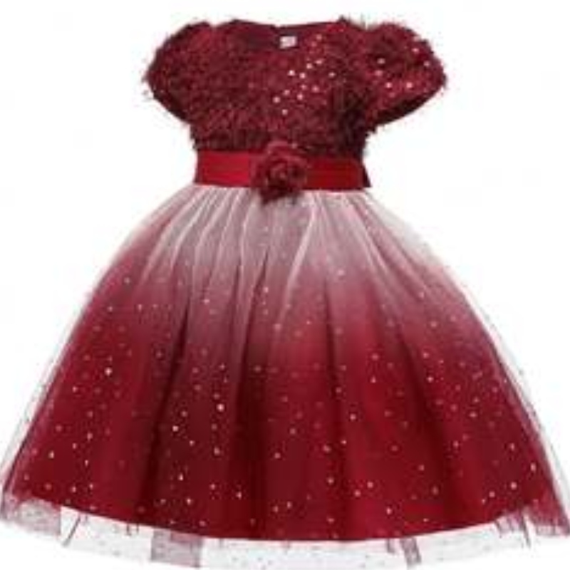 Baige Kids New Style Ruffles Formal Lace Pe petrecere denuntă Seara prințesă Floare Rochie pentru fetiță L5161