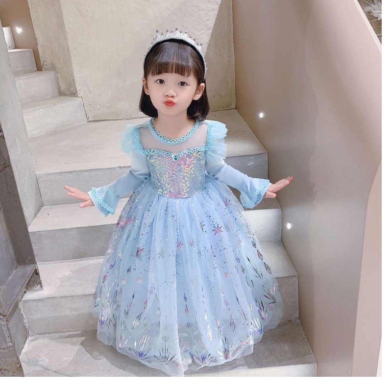 Costum de Halloween Baige pentru copii \\ rochii prințese carnaval de Crăciun Anna elsa cosplay rochie pentru copii