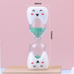 NOUĂ periaj creativ 2 minute 3 minute Ceas denisip pentru copii în formă de dinți clepsidră zâmbet de periaj cronometru de plastic de plastic