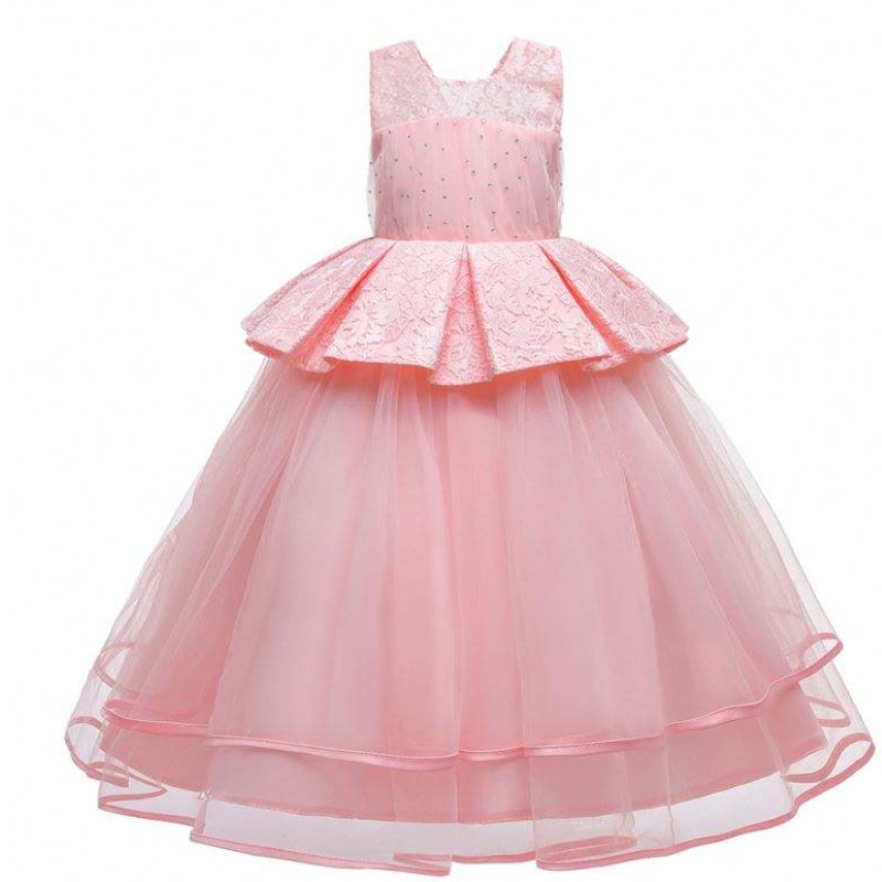 Baige Elegant Kids Rochie Long Fete Copii Prom Long Frock Rochii de seară Rochii de lux LP-275