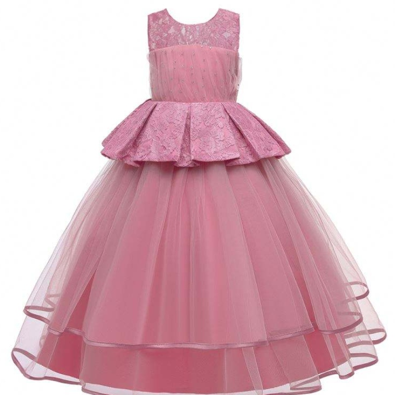 Baige Elegant Kids Rochie Long Fete Copii Prom Long Frock Rochii de seară Rochii de lux LP-275