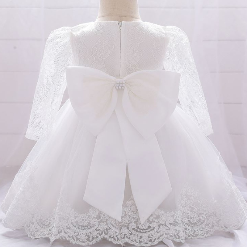 Baige New Sosire 0-2y Rochii de fete de vară din dantelă cu mâneci lungi floare fetiță rochie de bal l1940xz