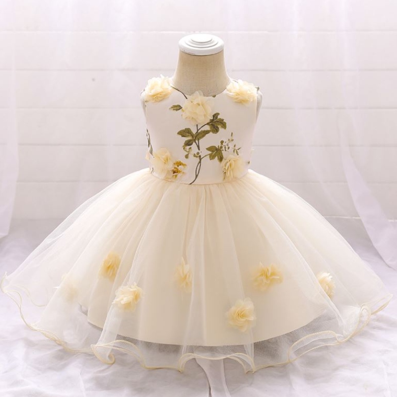 Hot Sale Hot Baby Summer Girl Party Rochie Copii de mireasă denaștere pentru 3-24m purtare L1909xz