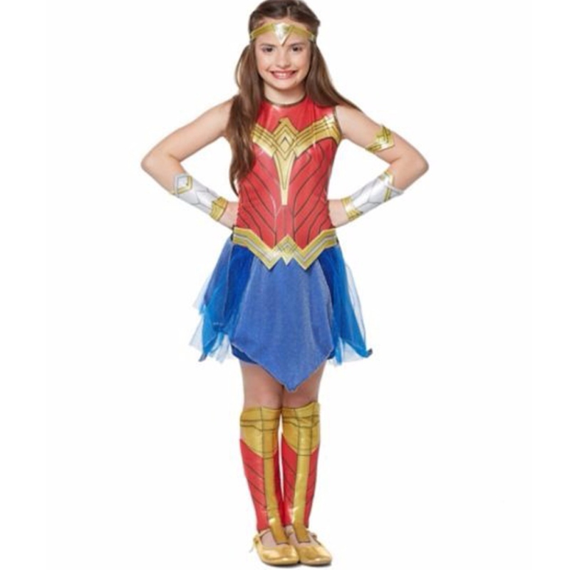 Fetițe Superhero -Zeiță Diana Party Play Play Dress Up Suit Kids Halloween Dawn of Justice Wonder Girl Complay Costum